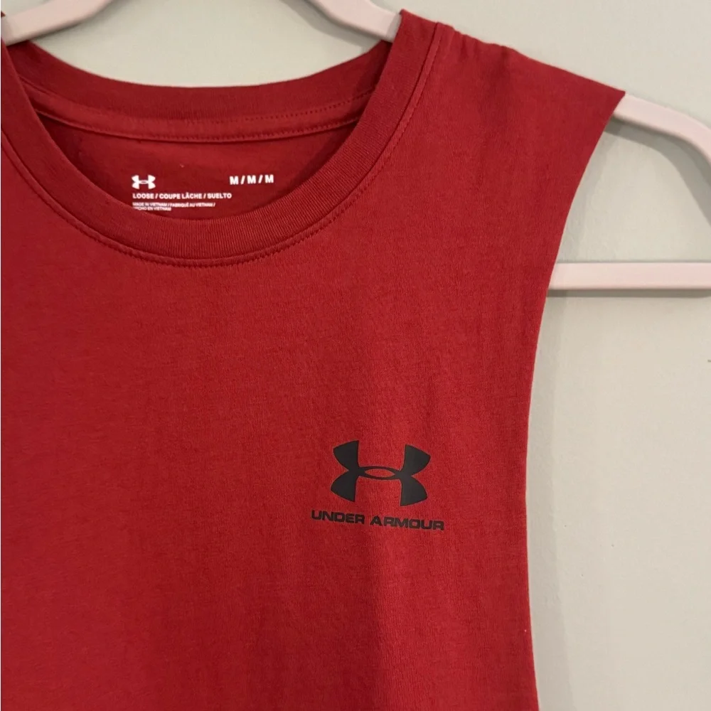 Under Armour Men's Red Tank Top - Picture 3 of 4